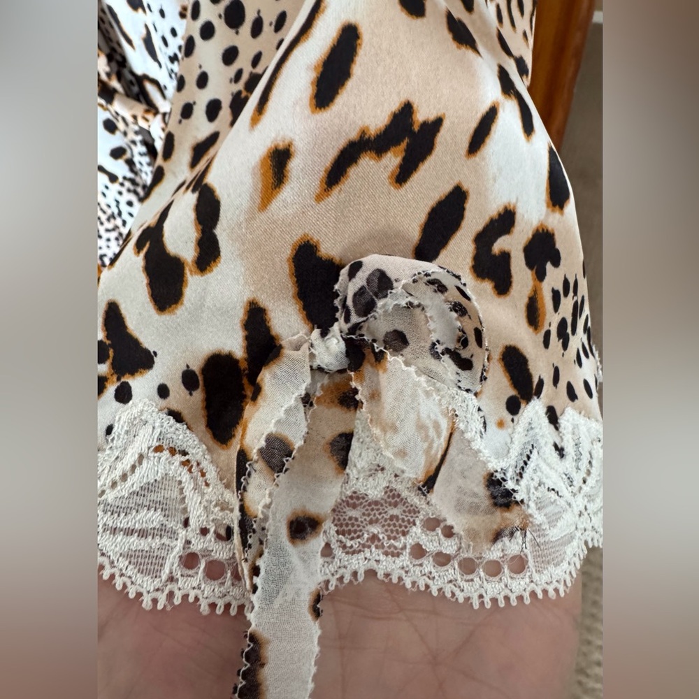 NWT Oscar de la Renta Pink Label Animal Print Robe Size S - Picture 6 of 8